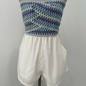 Wow (World of Women) Couture strapless romper from Bloomingdale’s